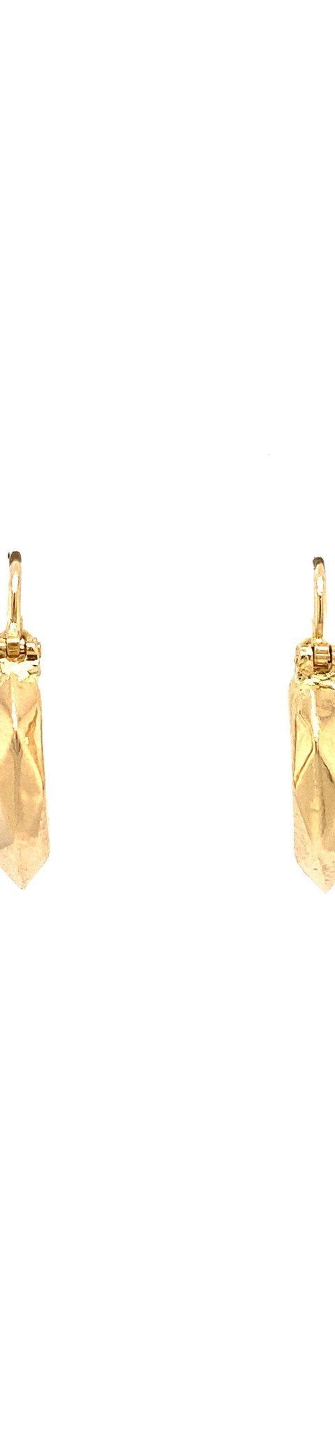Vintage 18K Gold Fisherman's Hoop Earrings